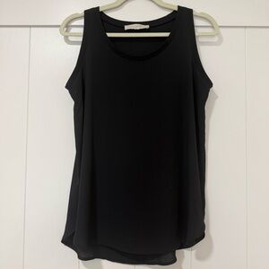 ✨ LOFT Black Sleeveless Blouse Lightweight Layering Tank — Size S✨